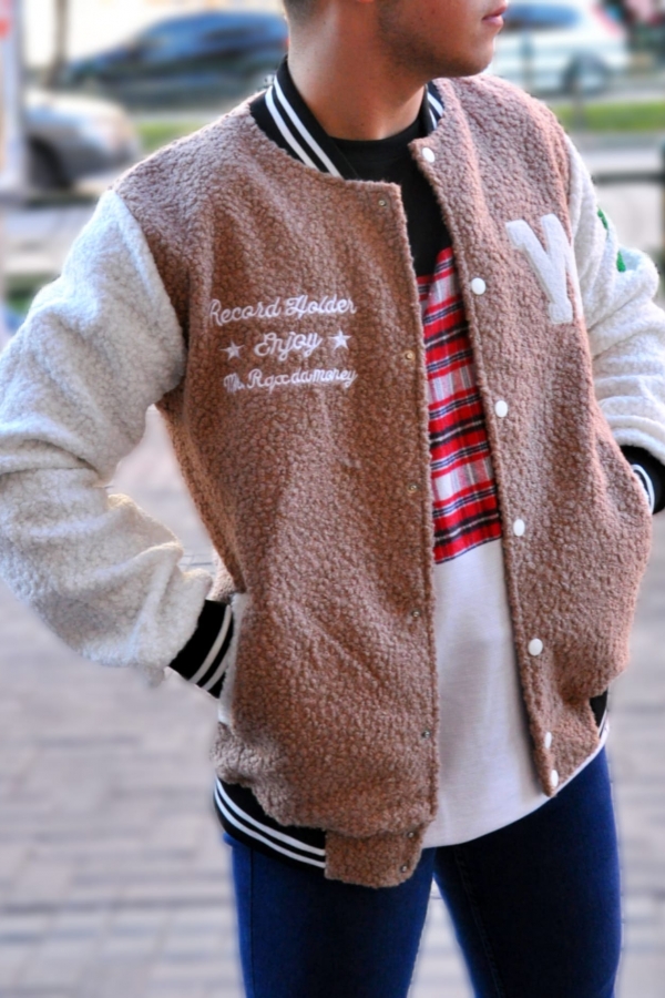 102204 Peluş Kolej Ceket