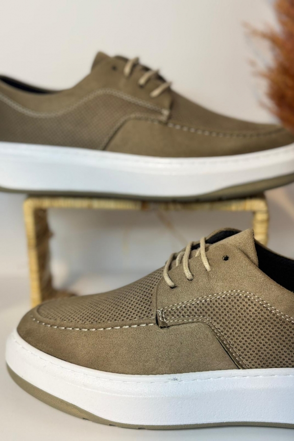 Casual süet haki ayakkabı