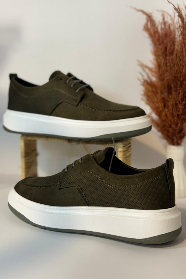 Casual süet haki ayakkabı